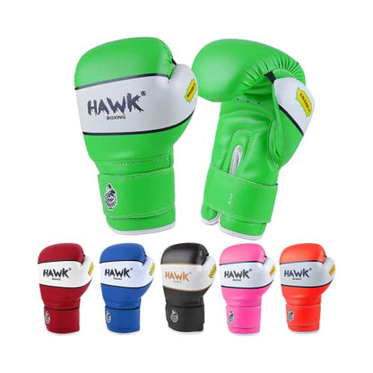 Kids Boxing Gloves for Kids Children Youth Punching Bag Kickboxing Muay Thai Mitts MMA Training Sparring Gloves - color: Green, size: 6 oz