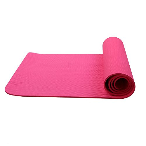 Attraction Design Yoga Mat Non Slip Exercise Mat Extra Thick Workout Mat for Yoga, Eco Friendly Exercise Yoga Mat High Density Fitness Pilates Mat with Carrying Strap, 72"x 24"x 6mm - color: Pink