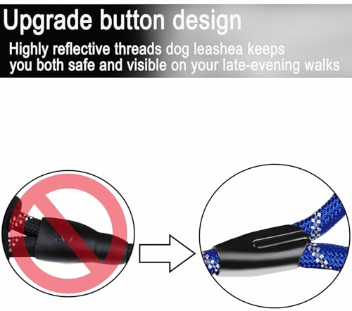 6 FT Heavy Duty Dog Leashes with Comfortable Padded Handle,Deep Blue - color: Deep Blue, size: 6 Feet x 1/2 Inch