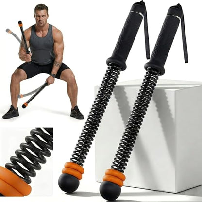 Ropeless Battle Ropes Weighted – 2 PCS Portable Cordless Battle Rope Set with Non-Slip Handles, Low-Noise HIIT & Strength Training Equipment for Home Gym, Men & Women