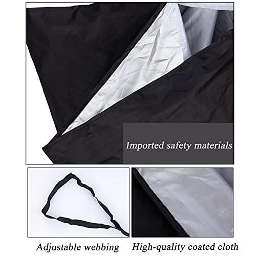 Resistance Parachute 57" Running Power Chute, Resistance Sprint Speed Training Parachute, Athletics Training Tool Equipment with Carrying Pouch(Color:Black) - color: Black