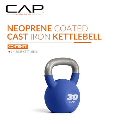 CAP Neoprene Coated Kettlebells - Multiple Sizes - size: 30 pounds