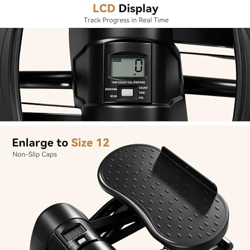 Rock Steppers for Exercise at Home, Portable Mini Stair Stepper with Resistance Bands, Gentle on Knees for Full Body Home Workout & Low-Impact Balance Board, Aerobic Workout Machine Fitness Equipment