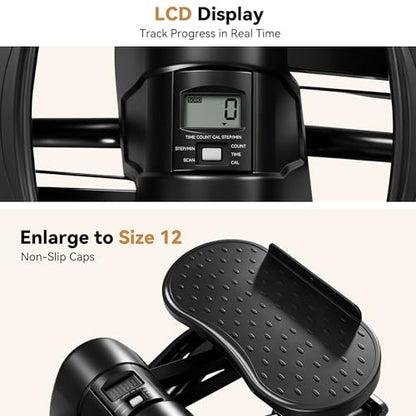 Rock Steppers for Exercise at Home, Portable Mini Stair Stepper with Resistance Bands, Gentle on Knees for Full Body Home Workout & Low-Impact Balance Board, Aerobic Workout Machine Fitness Equipment