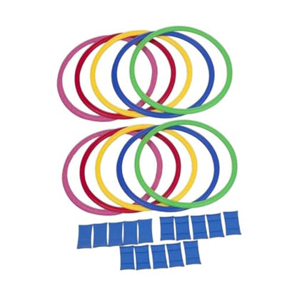 Colaxi 10Pcs Agility Footwork Training Rings Outdoor Sports Playset Multifunction Circle Rings Set for Athlete Soccer Train Sports, 38cm