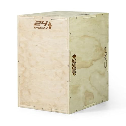 CAP Barbell 3-in-1 Plyometric Box | Multiple Styles and Sizes - size: 24in x 20in x 16 in, style: WOOD