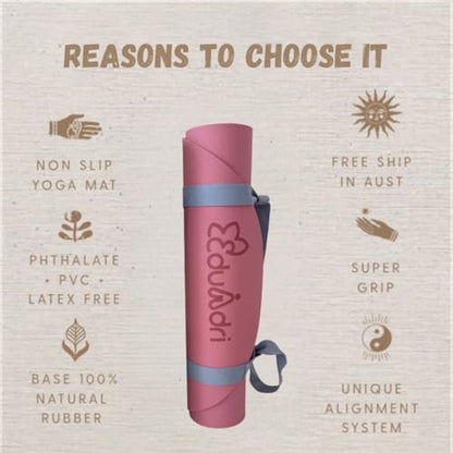 "Premium Extra Thick Yoga Mat With Strap-6mm Non-Slip,Eco-friendly,High-Density TPE,Ideal For Home,Gym, Perfect Exercise Mat for Pilates & Studio-72 L*24 W, Available In Rectangular & Arch Shapes"