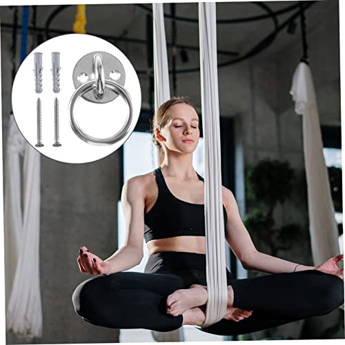 POPETPOP Ceiling Anchor Yoga Fixed Plate Handles Exercise Ceiling Anchor Cable Rope Attachments for Gym Yoga Swings Hammocks Wall Mount Suspension Suspension Trainer Bracket Fixed Disk