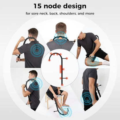 Detachable Trigger Point Massage Cane, One-Click Disassembly Massage Hook for Back, Neck & Shoulder Pain Relief, Pressure Point Massage Tool for Muscle Recovery (J Hook)