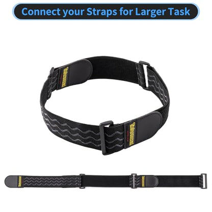 Trilancer Elastic Cinch Straps with Anti-Slip Strips, 12 "x 2"(8 Pack) Heavy Duty Multipurpose Hook and Loop Straps for Extension Cords, Cables, Ropes, Hoses, Bike, Pant Garters - size: 12"(8 pcs)