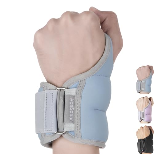 Wrist Weights with Thumb Loops Lock for Men Women 1lb*2 2lbs*2 3lbs*2 Ankle Weights Weighted Gloves for Running Strength Training Walking Exercises - color: Blue, size: 1 lb x 2