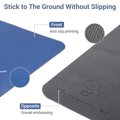 Avoalre Yoga Mat Foldable - Textured Non Slip Exercise Mat -Travel Lightweight Hot Yoga Mat with Carry Bag for Pilates & Home Workouts (72"L x 24"W x 3mm Thick)