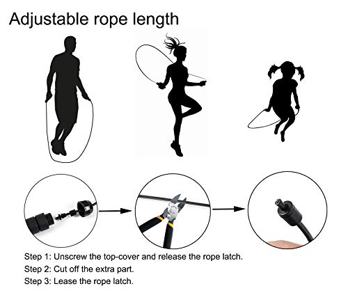BOOMIBOO Jump Rope, Adjustable Jump Ropes,Skipping Rope Tangle-Free Rapid Speed with Ball Bearings for Women Men Kids,Exercise & Slim Body Jumprope at Home School Gym - color: Blue