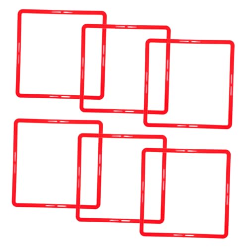 BESTonZON 6pcs Professional Agility Rings for Outdoor Training Multi Function Speed Circles for Soccer Basketball and Sports Drills Bright Color for Easy Visibility