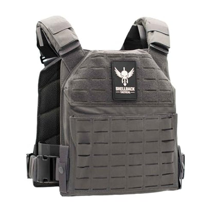 Shellback tactical Physical Fitness Training Vest – Adjustable Weighted Workout Vest for 10x12 Training Plates - color: Wolf Grey