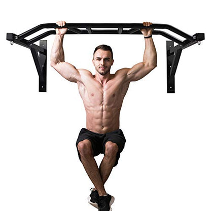 Wall Mount Pull Up Bar Wall Mounted Body Press Pull Up Bar Gym Chin-Up for Upper Body Workout