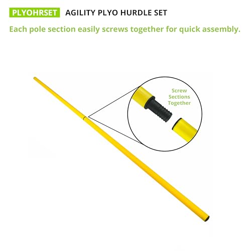 Champion Sports Agility Training Pole & Hurdle Sets – Speed, Footwork & Coordination Drills, Indoor/Outdoor PVC Poles