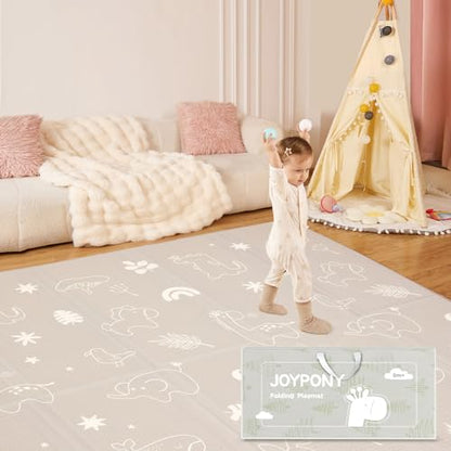 Baby Play Mat, 59 x 79 Inch Foldable Play Mats for Babies and Toddlers, Waterproof & Anti-Slip Portable Floor Mat for Playpen with Travel Bag - size: 59x79x0.4 Inch