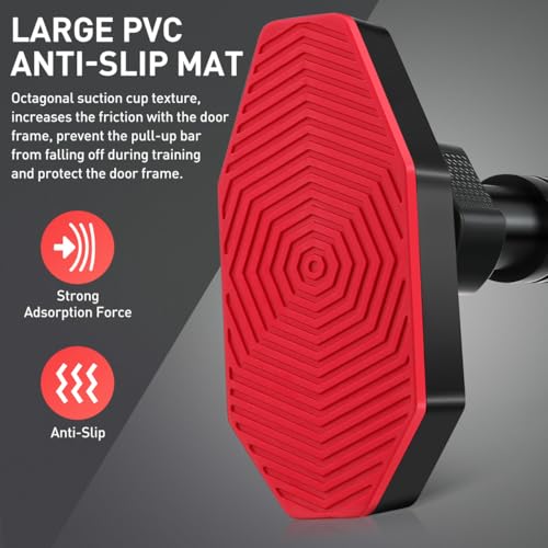 Ciieeo Adjustable Pull up Bar for Doorway with Secure Locking No Drill Installation Comfortable Grip Portable Home Gym Strength Training Equipment 39.37 Inch