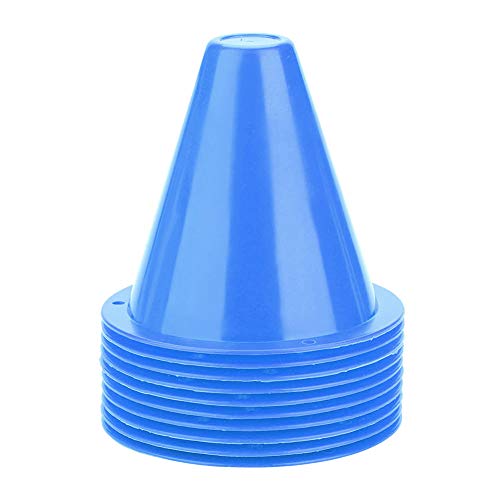 Alomejor Soccer Cones,10pcs Blue Agility Training Football Training Cones Durable for Youth Coaches Team Drills Field Practice Speed Exercises