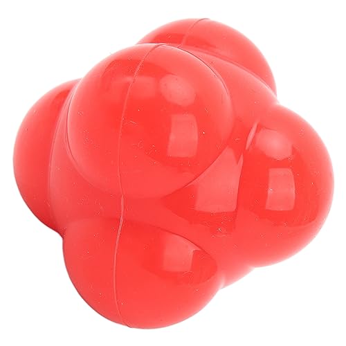Ball, 6 Sided High Bounce Random Leap Speed Agility Training Equipment, with Durable Silicone for Baseball Soccer Basketball Hand Eye Coordination