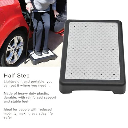 Mobility Step Stool, 16.9x13x3.5in Non-Slip Platform Riser for Adults & Seniors Safety Step Indoor and Outdoor Standing Support Portable Stair Assist for Garden Cars Bedside Shower Bathroom