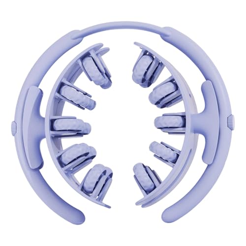 harayaa Leg Massage Tool with 20 Wheels Adjustable Tension 28x26x8.2cm Flexible for Home Gym Use Portable Detachable, Blue