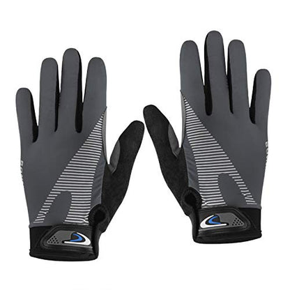 Summer Cooling Cycling Gloves Full Finger Touch Screen for Women Men Breathable Non-slip Motorcycle Mountain Bike Riding Gloves Road Bicycle BMX Lifting Fitness Climbing Workout Exercise Golf Gloves
