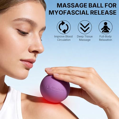 Massage Lacrosse Balls for Myofascial Release, Peanut Massage Ball, Mobility Ball for Physical Therapy - Deep Tissue Massage Tool for Trigger Point Therapy, Muscle Relaxer,Yoga Therapy (Blue&Purple) - color: Blue&purple