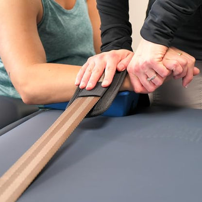 OPTP Extremity Mobilization Strap – 8’ Adjustable Manual Therapy Mobilization Belt - Nylon Strap with Pad and Push Button Buckle Release for Traction and Stabilization. Made in the USA