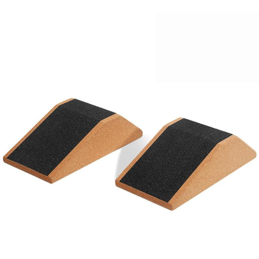 Cork Yoga Block Wedge Set, High Density Squat Block for Knee Support, Durable Exercise Brick with Carry Bag, Fitness Accessory for Home Gym
