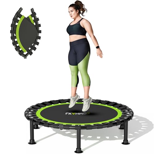 Foldable Mini Trampoline, 36"/40"/48" Rebounder Trampoline for Adults & Kids, 440lbs Capacity Indoor Fitness Workout Exercise Equipment