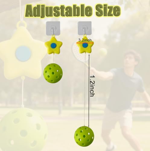 Pickleball Trainer, Continuous Rebound Trainer for Solo Practice,Enhance Reaction Time & Hand-Eye Coordination, for All Ages & Skill Levels