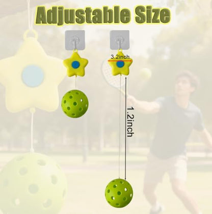 Pickleball Trainer, Continuous Rebound Trainer for Solo Practice,Enhance Reaction Time & Hand-Eye Coordination, for All Ages & Skill Levels