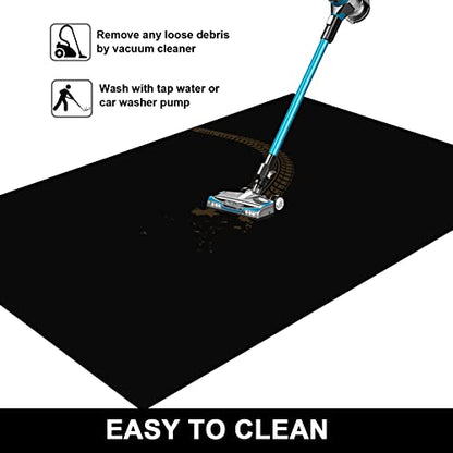 AiBOB Garage Floor Mat, 36 X 50 inches, Oil Spill Mat Under Car, Waterproof Backing Absorbent Pad Protects Floor, Durable, Reusable, Black - size: 3' x 4'2" (Rectangular)