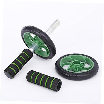BESPORTBLE Abdominal Muscle Wheel Mute Fitness Roller Knee Pad Dual Wheel Design for Core Strengthening and Portable Exercise Equipment Green