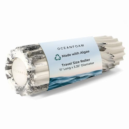 Oceanfoam Ripple Small Foam Roller for Physical Therapy (Natural Marbled) - color: Black Marbled