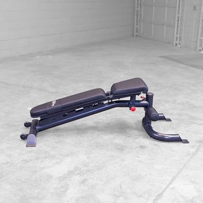 Body Solid (GFID100B) Adjustable Leverage Flat Incline Decline Bench for Weight Lifting, Heavy Duty Fitness Workout Equipment for Bench Press & Incline Exercise, Commercial and Home Gym Essentials