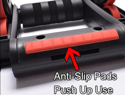 Foldable Abdominal Wheel Push-Up Board, Multi-Functional Core Workout Trainer, Portable Home Fitness Equipment for Abs, Arms, Chest & Full Body Exercise