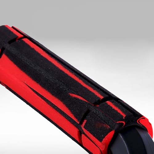 BESPORTBLE H-shape Push-up Bars Pair for Arm Strength Training, Red Black Steel Pushup Stands for Chest and Abdomen Muscle Workout at Home Gym