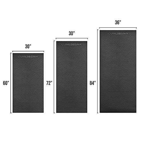 Philosophy Gym Exercise Equipment Mat, 6mm Thick High Density PVC Floor Mat for Ellipticals, Treadmills, Rowers, Stationary Bikes