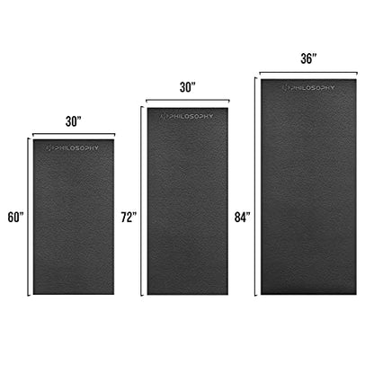 Philosophy Gym Exercise Equipment Mat, 6mm Thick High Density PVC Floor Mat for Ellipticals, Treadmills, Rowers, Stationary Bikes