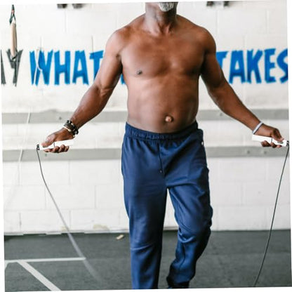 Smart Cordless Jump Rope with Digital Counter and Weighted Handles, Ropeless Fitness Skipping Rope for Indoor Exercise and Weight Loss Training