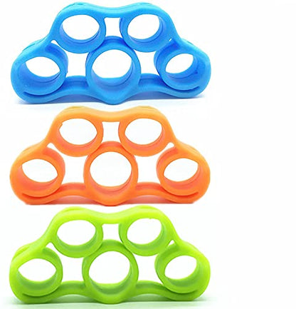 3pcs Finger Stretcher Exerciser, Hand Grip Strengthener, Hand Exerciser,Forearm Exerciser Trainer Silicone Rings for Muscle & Rehabilitation