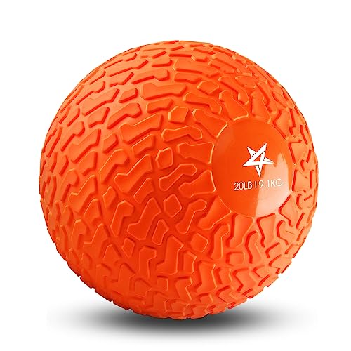 Yes4All Upgraded Fitness Slam Medicine Ball 20lbs for Exercise, Strength, Power Workout | Weighted Ball | Orange Beast - color: Orange beast, style: D. 20lbs