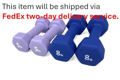 Neoprene Coated Dumbbell Hand Weight Set - style: 26-Pounds total -2 Pairs (5-LB, 8-LB)