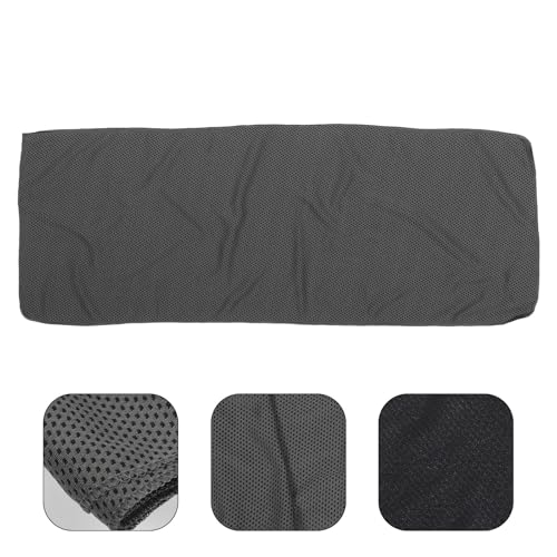 Quick Dry Sports Towel with Sweat Absorption, Comfortable Microfiber Fitness Towel for Camping, Hiking, Beach Use – Compact, Lightweight, Dark Gray with Mesh Bag