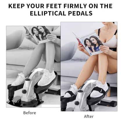 4pcs Leg Exerciser Traction Straps, Pedal Strap for Elliptical Exercise Machine, Fitness Equipment Accessories, Easy to Carry, Assemble and Store, Suitable for Home, Office or Gym Use