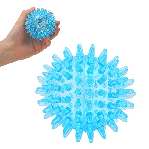 Ymiko Spiky Ball, Soft Transparent Massage Ball Spiky Ball Hollow Strength Recovery Exercise Stress Relief Massage Ball for Hand Wrist, Foot, Back, Muscles(7CM)