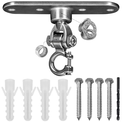 Heavy Duty Swing Hanger Smooth Operation 180° & 360° Swivel Bearings 1500 lb Capacity for Indoor Outdoor Swing Chairs Hammocks Playgrounds Yoga - size: Size 1